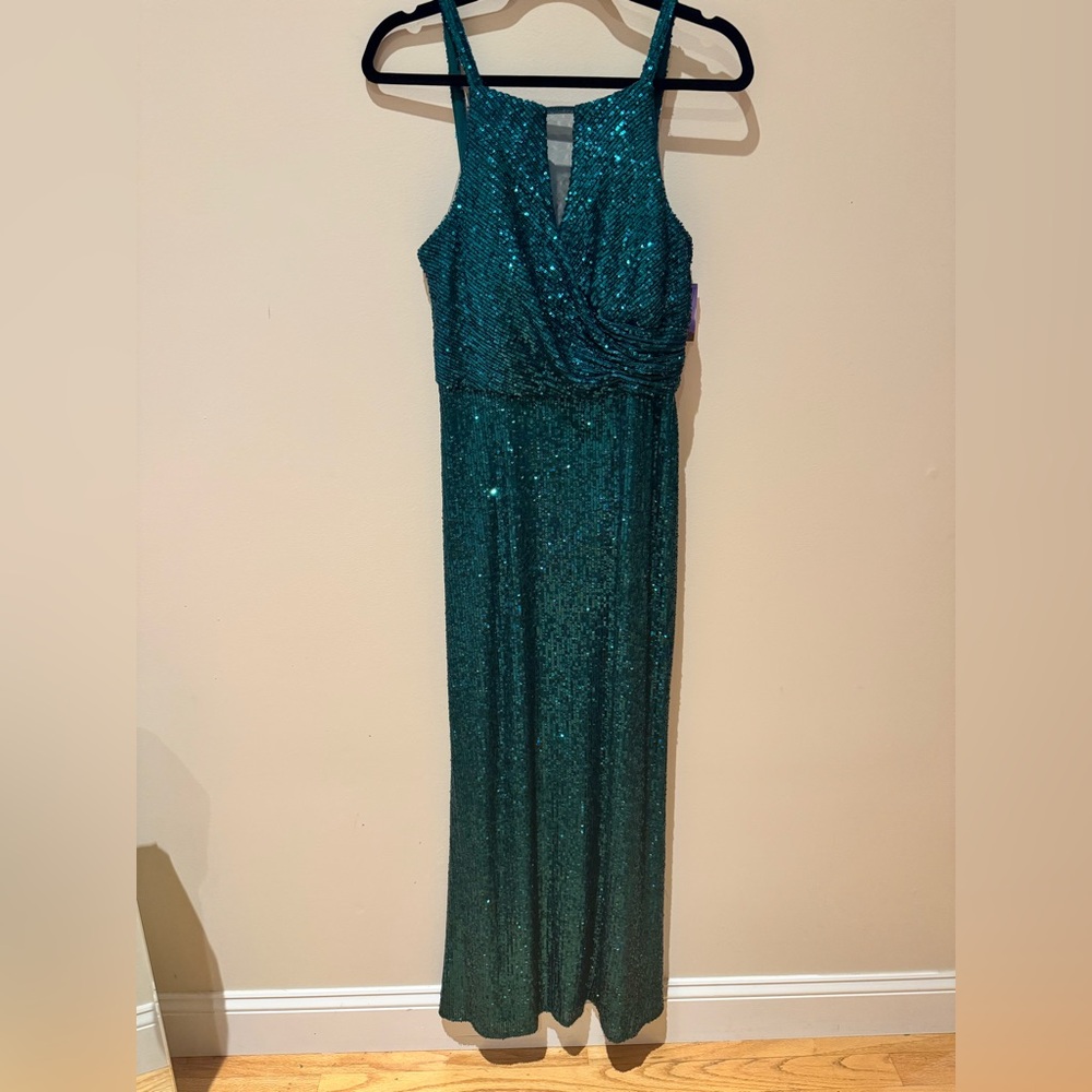 Night Way Collections Green Sequin Gown